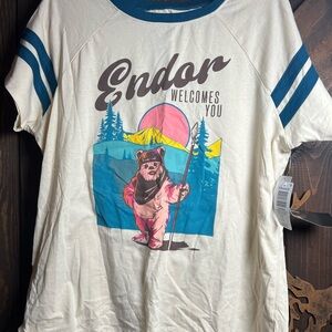 Torrid Endor Ewok Tee - Cream and Blue